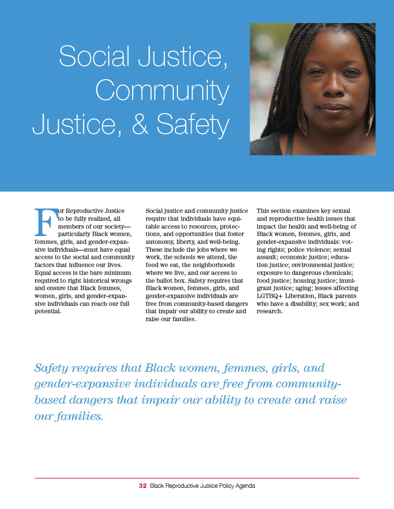 Social Justice, Community Justice, & Safety