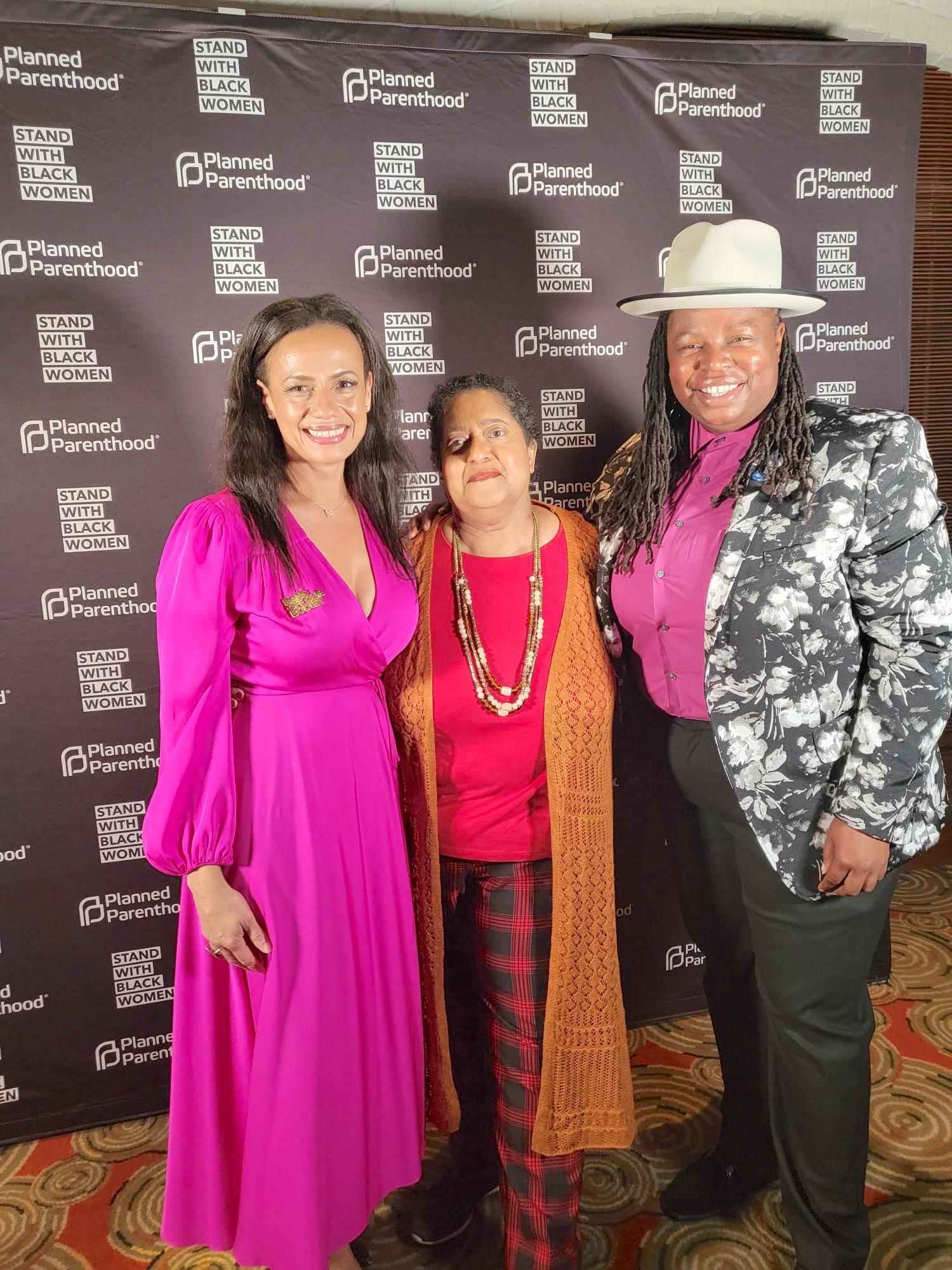 From L to R: PPFA President and CEO Alexis McGill Johnson, Marcela Howell, and La'Tasha D. Mayes, Founder of New Voices for Reproductive Justice