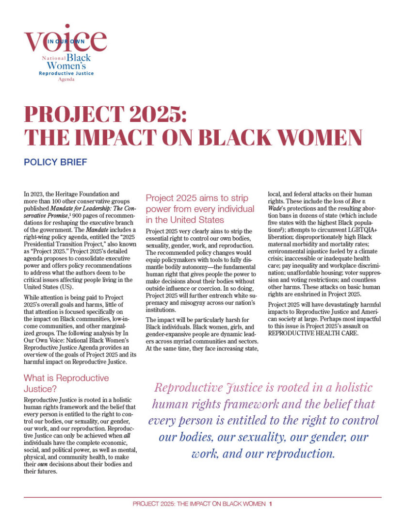 Project 2025: The Impact on Black Women