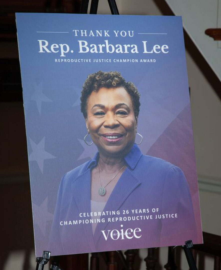 In Our Own Voice: National Black Women’s Reproductive Justice Agenda honored Congresswoman Barbara Lee with its inaugural RJ Champion Award