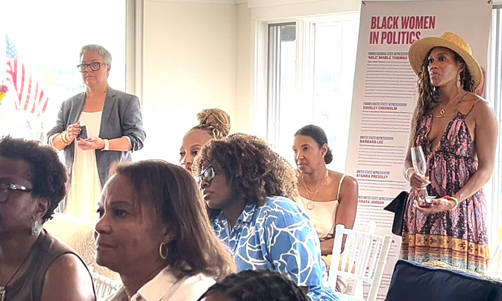 A room full of guests showing up for honest conversation about how our stories are told — and why it matters.